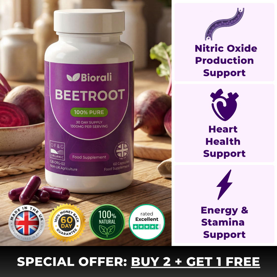 Biorali Organic Beetroot Capsules