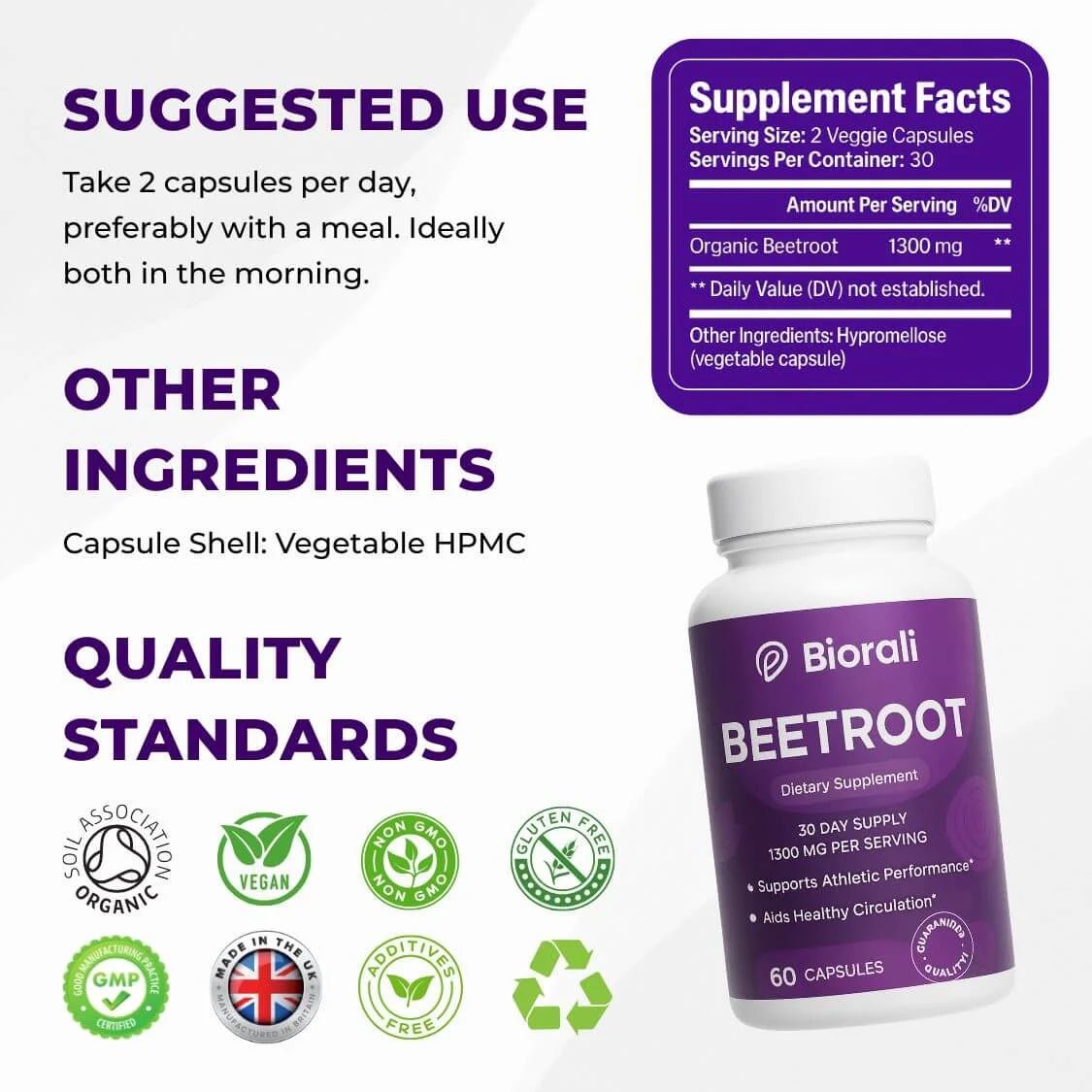 Biorali Organic Beetroot Capsules - Biorali
