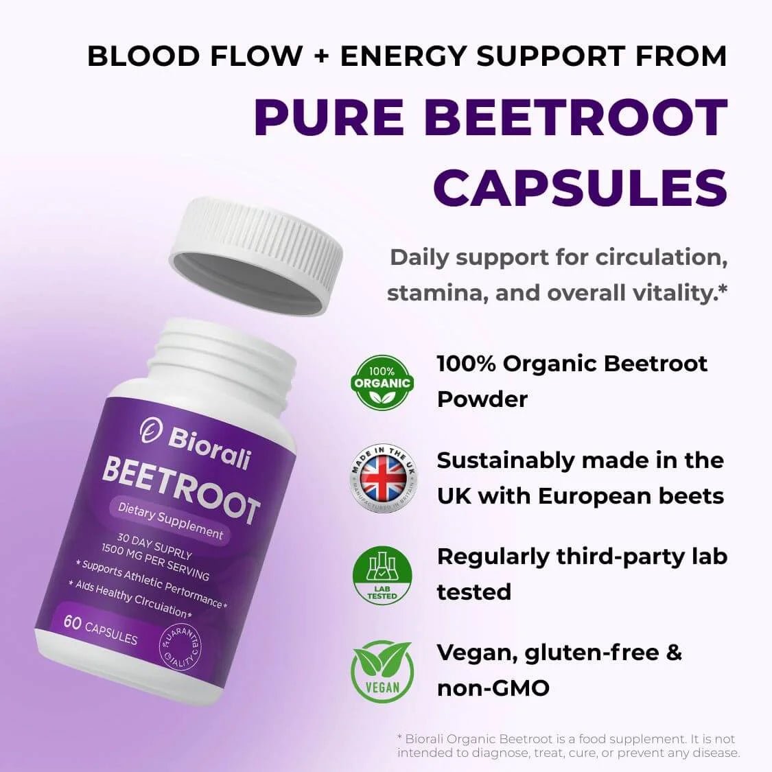 Biorali Organic Beetroot Capsules - Biorali