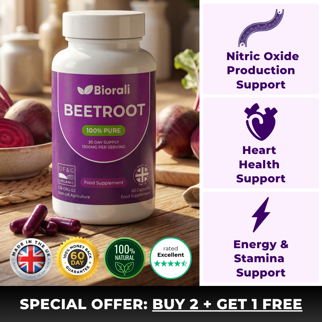 Biorali Organic Beetroot Capsules