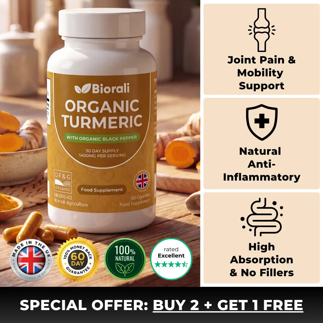 Biorali Organic Turmeric Capsules